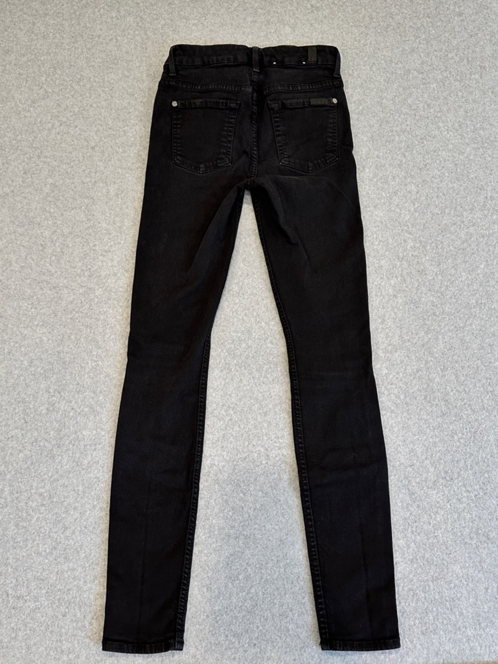 7 For All Mankind The High Waist Black Skinny Jeans - Picture 4 of 10